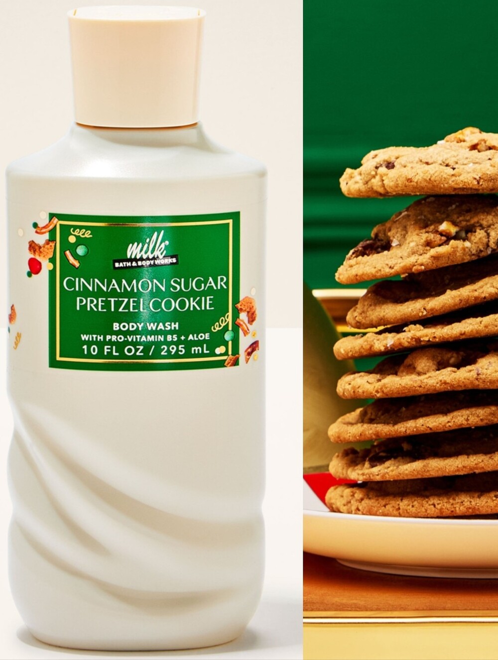 Bath & Body Works Milk Bar Cinnamon Sugar Pretzel Cookie Body Wash 10oz NEW RARE